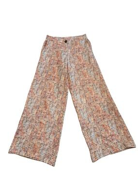 Corey Lynn Calter Cotton Tweed Wide Leg Trousers Size Small